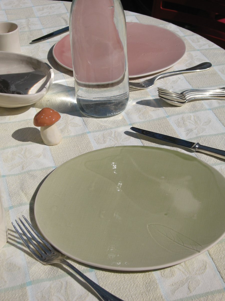 Image of les ASSIETTES à impressions végétales
