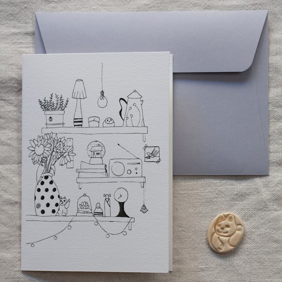 Image of la CARTE de VŒUX & sa fève porte-bonheur